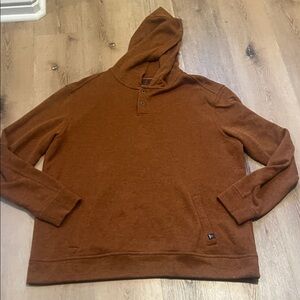 Prana XXL Men's Hooded Sweatshirt - Rust Brown